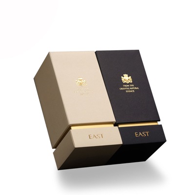 بطری عطر پانسیفیک پنتون جعبه های هدیه طلایی با روکش مات
