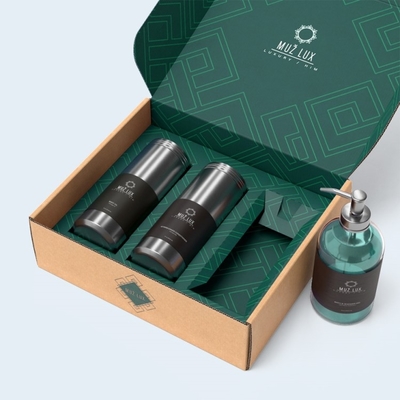 خرید جعبه های هدیه تخت 2.5 میلی متری بسته بندی عطر با درب لاک آب online manufacture
