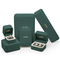 جعبه های بسته بندی جواهرات لوکس PU Velvet Emerald PU OEM ODM