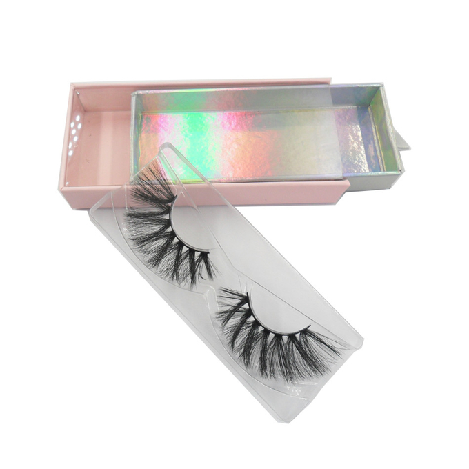 جعبه مغناطیسی مژه 100 گرمی کاغذی فانتزی با پنجره PVC PE 1